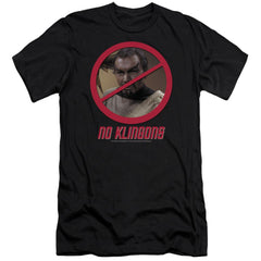 Star Trek No Klingons Men's Ultra-Soft 30/1 Cotton Slim Short-Sleeve T-Shirt