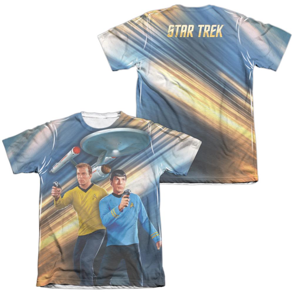 Star Trek Phasers Down (Front/Back Print) Men's Regular Fit Poly Cotton Short-Sleeve T-Shirt