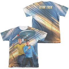 Star Trek Phasers Down (Front/Back Print) Men's Regular Fit Poly Cotton Short-Sleeve T-Shirt