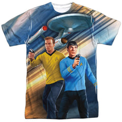 Star Trek Phasers Down Men's Regular Fit Polyester Short-Sleeve T-Shirt
