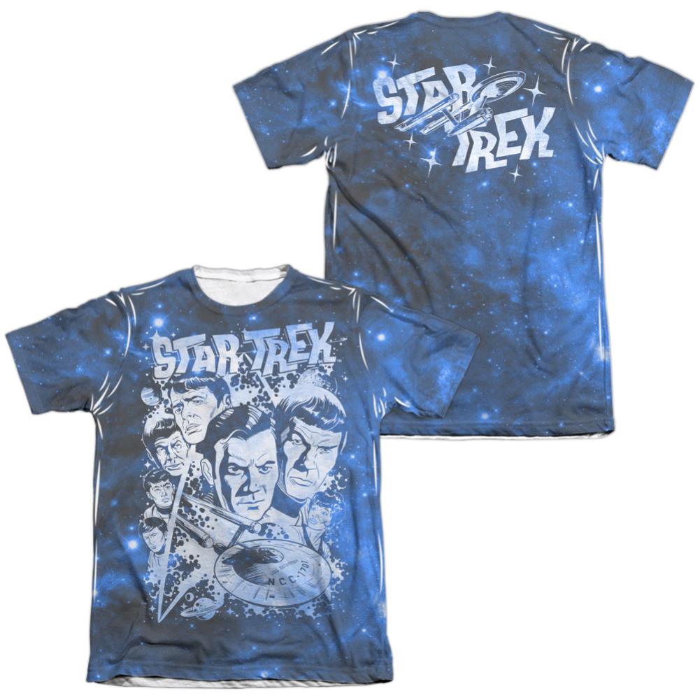 Star Trek Pop Stars (Front/Back Print) Men's Regular Fit Poly Cotton Short-Sleeve T-Shirt