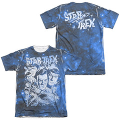 Star Trek Pop Stars (Front/Back Print) Men's Regular Fit Poly Cotton Short-Sleeve T-Shirt