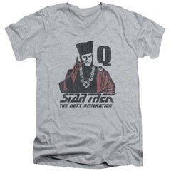Star Trek Q Point Men's 30/1 Cotton Slim V-Neck T-Shirt