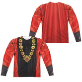 Star Trek Q Uniform (Front/Back Print) Men's Regular Fit Polyester Long-Sleeve T-Shirt