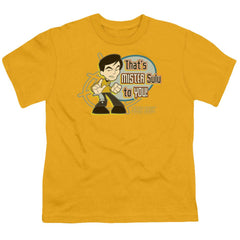 Star Trek Quogs Mr Sulu To You Youth 18/1 100% Cotton Short-Sleeve T-Shirt