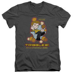 Star Trek Quogs Not As Frustrating Men's 30/1 Cotton Slim V-Neck T-Shirt