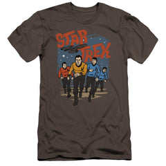 Star Trek Run Forward Men's Ultra-Soft 30/1 Cotton Slim Short-Sleeve T-Shirt