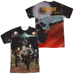 Star Trek Running (Front/Back Print) Men's Regular Fit Polyester Short-Sleeve T-Shirt