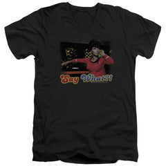Star Trek Say What Men's 30/1 Cotton Slim V-Neck T-Shirt