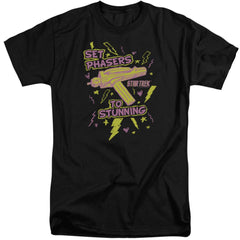 Star Trek Set Phasers Men's 18/1 Tall Cotton Short-Sleeve T-Shirt