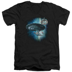 Star Trek Ship 30 Men's 30/1 Cotton Slim V-Neck T-Shirt