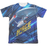 Star Trek Space Frontier Men's Regular Fit Poly Cotton Short-Sleeve T-Shirt