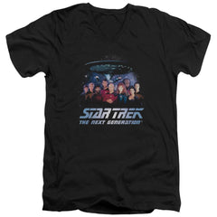 Star Trek Space Group Men's 30/1 Cotton Slim V-Neck T-Shirt