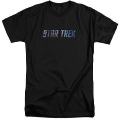 Star Trek Space Logo Men's 18/1 Tall Cotton Short-Sleeve T-Shirt
