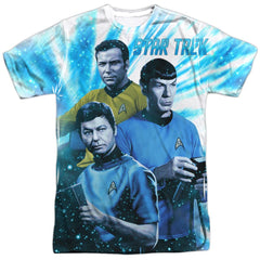 Star Trek Space Shadows Men's Regular Fit Polyester Short-Sleeve T-Shirt