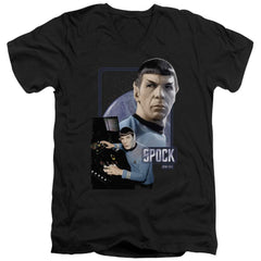 Star Trek Spock Men's 30/1 Cotton Slim V-Neck T-Shirt