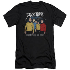 Star Trek Stange New World Men's Ultra-Soft 30/1 Cotton Slim Short-Sleeve T-Shirt