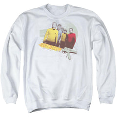 Star Trek Strange New Worlds Men's Crewneck 50 50 Poly Long-Sleeve T-Shirt