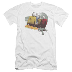 Star Trek Strange New Worlds Men's Ultra-Soft 30/1 Cotton Slim Short-Sleeve T-Shirt