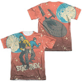 Star Trek Teamwork (Front/Back Print) Men's Regular Fit Poly Cotton Short-Sleeve T-Shirt