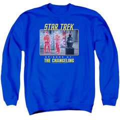Star Trek The Changeling Men's Crewneck 50 50 Poly Long-Sleeve T-Shirt