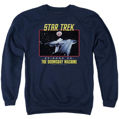 Star Trek The Doomsday Machine Men's Crewneck 50 50 Poly Long-Sleeve T-Shirt