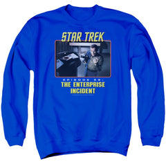 Star Trek The Enterprise Incident Men's Crewneck 50 50 Poly Long-Sleeve T-Shirt
