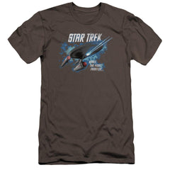 Star Trek The Final Frontier Men's Ultra-Soft 30/1 Cotton Slim Short-Sleeve T-Shirt