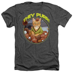 Star Trek The Purr Men's 30/1 Heather 60 40 Poly Short-Sleeve T-Shirt