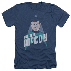 Star Trek The Real McCoy Men's 30/1 Heather 60 40 Poly Short-Sleeve T-Shirt