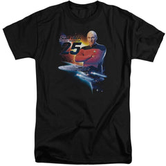Star Trek TNG 25 Men's 18/1 Tall Cotton Short-Sleeve T-Shirt