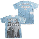 Star Trek TNG Comic Cast (Front/Back Print) Men's Regular Fit Poly Cotton Short-Sleeve T-Shirt