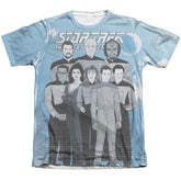 Star Trek TNG Comic Cast Men's Regular Fit Poly Cotton Short-Sleeve T-Shirt