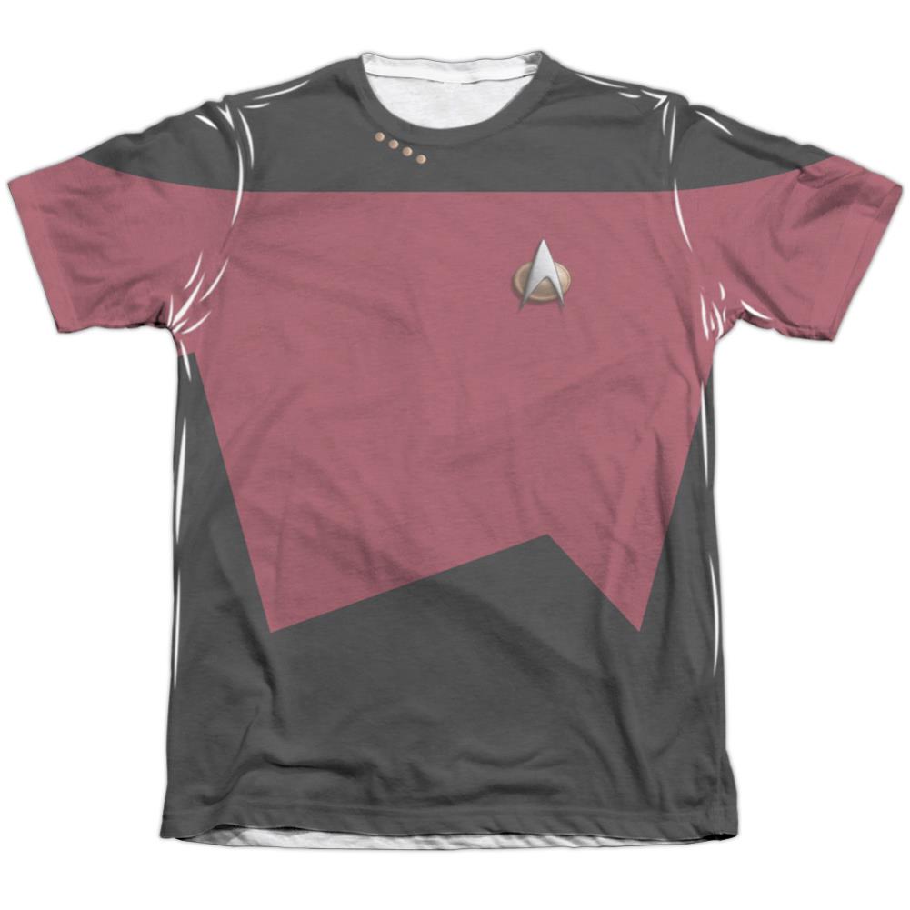 Star Trek TNG Command Uniform Men's Regular Fit Poly Cotton Short-Sleeve T-Shirt