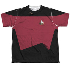 Star Trek TNG Command Uniform Youth Regular Fit Poly Short-Sleeve T-Shirt