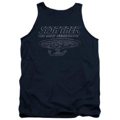 Star Trek TNG Enterprise Men's 18/1 Cotton Tank Top