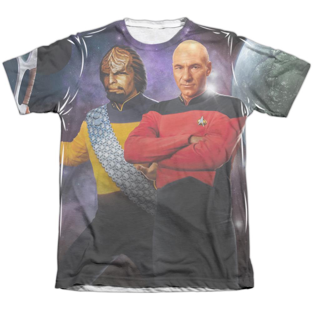 Star Trek TNG Men's Regular Fit Poly Cotton Short-Sleeve T-Shirt