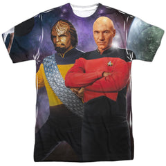 Star Trek TNG Men's Regular Fit Polyester Short-Sleeve T-Shirt