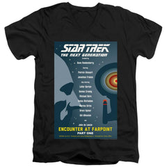 Star Trek TNG Season 1 Episode 1 Men's 30/1 Cotton Slim V-Neck T-Shirt