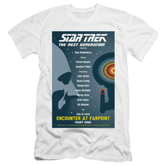 Star Trek TNG Season 1 Episode 1 Men's Ultra-Soft 30/1 Cotton Slim Short-Sleeve T-Shirt