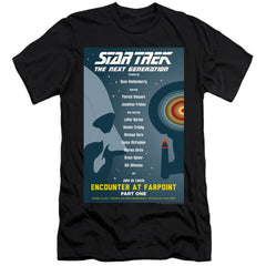 Star Trek TNG Season 1 Episode 1 Men's Ultra-Soft 30/1 Cotton Slim Short-Sleeve T-Shirt