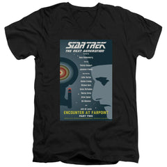 Star Trek TNG Season 1 Episode 2 Men's 30/1 Cotton Slim V-Neck T-Shirt