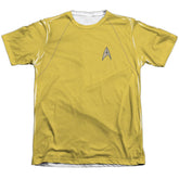 Star Trek TOS Command Uniform Men's Regular Fit Poly Cotton Short-Sleeve T-Shirt