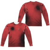 Star Trek TOS Dead Red (Front/Back Print) Men's Regular Fit Polyester Long-Sleeve T-Shirt
