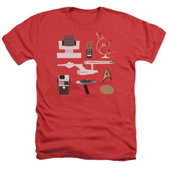 Star Trek TOS Gift Set Men's 30/1 Heather 60 40 Poly Short-Sleeve T-Shirt