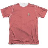 Star Trek TOS Red Shirt Men's Regular Fit Poly Cotton Short-Sleeve T-Shirt
