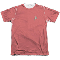 Star Trek TOS Red Shirt Men's Regular Fit Poly Cotton Short-Sleeve T-Shirt