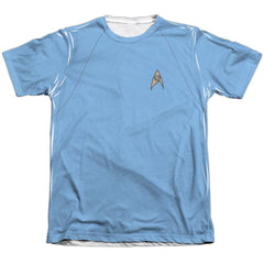 Star Trek TOS Science Uniform Men's Regular Fit Poly Cotton Short-Sleeve T-Shirt