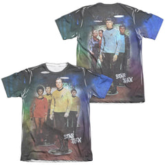 Star Trek Transport (Front/Back Print) Men's Regular Fit Poly Cotton Short-Sleeve T-Shirt