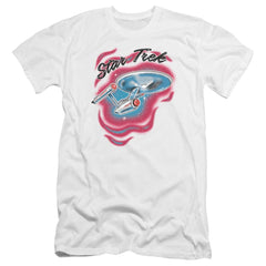 Star Trek Trek Airbrush Men's Ultra-Soft 30/1 Cotton Slim Short-Sleeve T-Shirt